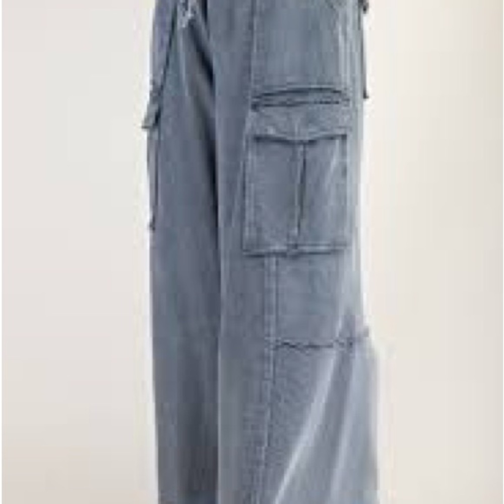 Easel Feeling Good Mineral Washed Utility Pants Blue Size 2X